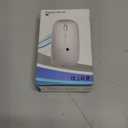 WREANU Wireless Bluetooth Mouse Rechargeable Laptop Mice with LED Lights Silent Slim Use(BT5.2 and 2.4G Portable USB Receiver)Dual Mode Computer Mouse for Laptop/iPad/Tablet/Apple/Computer/Mac (Silver)