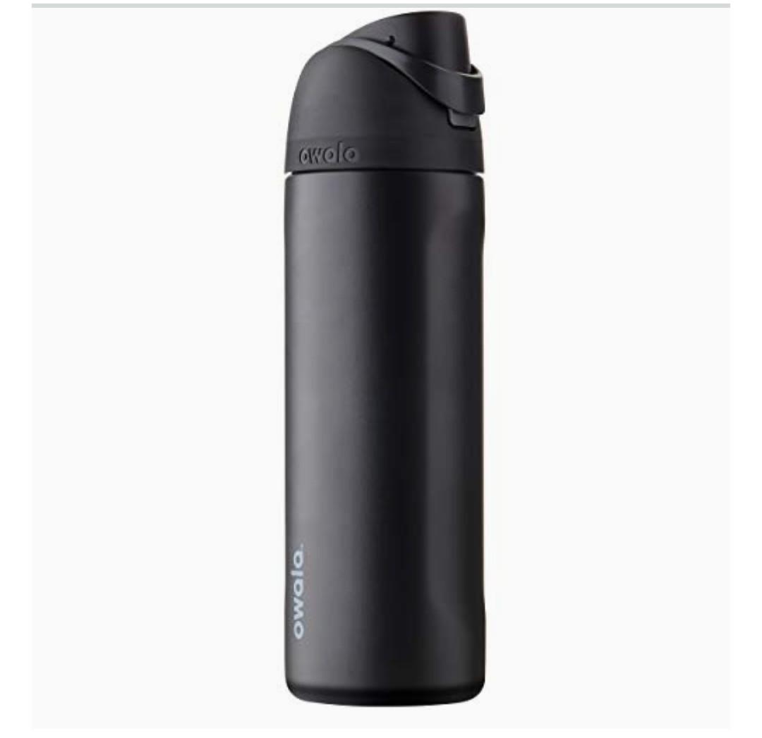 Owala FreeSip Stainless Steel Water Bottle 24 oz Very, Very Dark