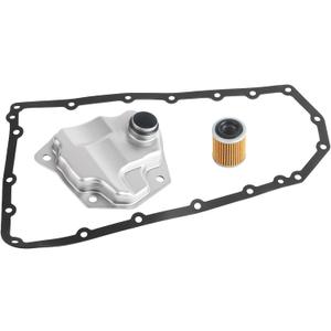 Transmission Filter Oil Pan Gasket Kit Fits for Nissan Altima Rogue Sentra NV200 Dodge Caliber Jeep Mitsubishi Replaces# 31728-1XF02 31728-1XF03 5191890AA Transmission Valve Pan Gasket Oil Strainer