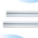 2 Pack Universal Hanging File Rails for Filing Cabinet,Silver