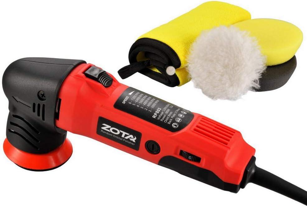 ZOTA Orbital Polisher - 3" Dual Action Mini Polisher Kit with 13.1 ft Cord for Car Detailing