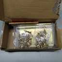 goldenwarm Pack of 6 4in Door Hinges Brushed Brass Gold Door Hinges Butt Hinges with Square Corners, Interior Door Hardware