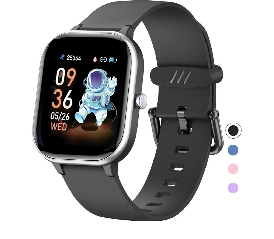 Kids Fitness Tracker Watch, IP68 Waterproof Smart Watch with 19 Sport Modes, Pedometer, Heart Rate Monitor, 19 Sports Modes, Great Gift for Kids