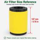 YTH18542 Air Filter Oil Filter Tune Up Kit for Husqvarna YTH18542 Mower Craftsman 917.289244 917.288620 917.203810 917.203830 917.288070 917.288516 917.288525 Mower W/ 19.5hp 20hp 21hp Engine