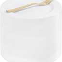 WELLIFE 100PCS White Plastic Dessert Plates and 100PCS Gold Disposable Forks, Premium Hard Dessert Plate 7.5”, Appetizer Plastic Plates for Party and Wedding