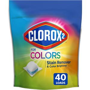 Clorox 2 for Colors - Stain Remover and Color Brightener Packs, 40 Count