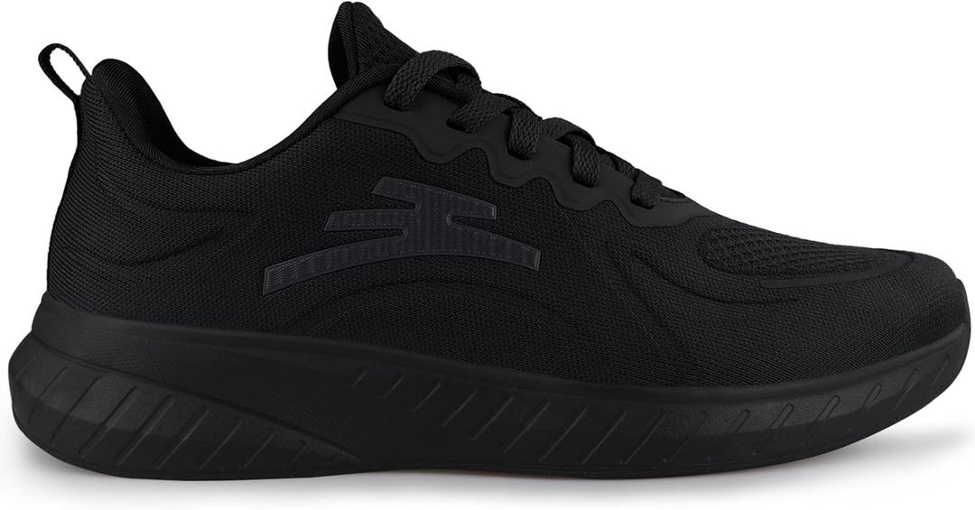 Breathable Running Shoes for Men Anti-Slip Mens Athletic Shoes Lightweight Mens Walking Sneakers for Gym Jogging Sports and Workout (8, All Black)