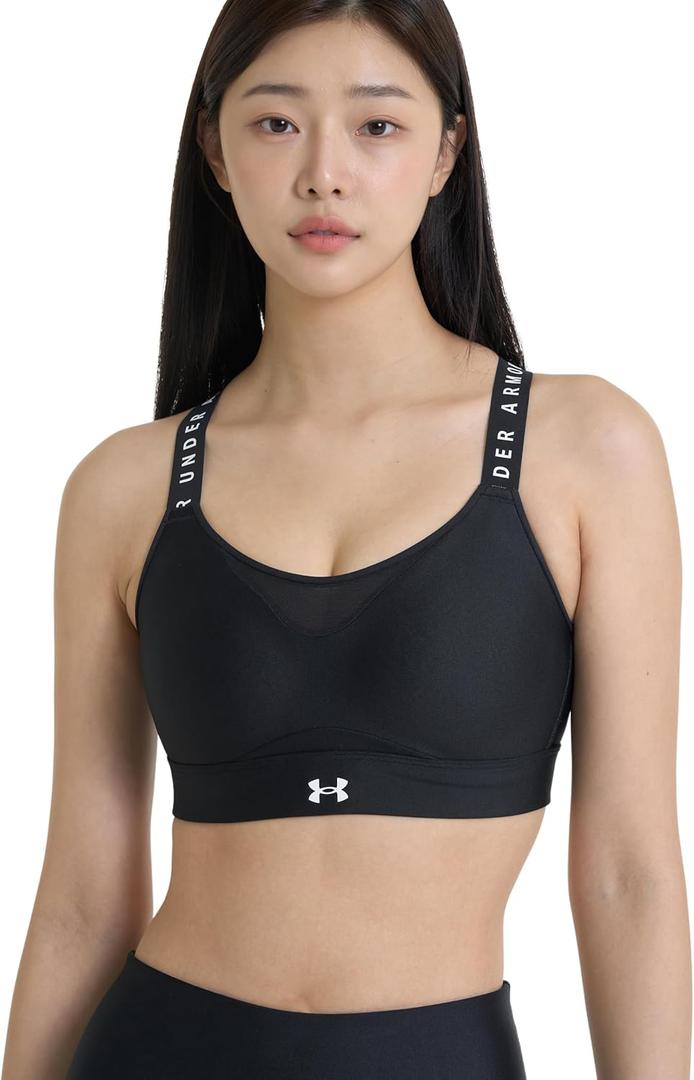 Under Armour Women's Infinity High Impact Sports Bra (Black (001)/White), XS