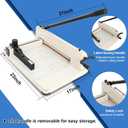 12 inch Heavy Duty Paper Cutter with HSS Blade, Industrial 400 Sheet Capacity Steel Paper Trimmer, Commercial Paper Cutter for Print Shop, School Crafting with Dual Safety Lock Protective Cover