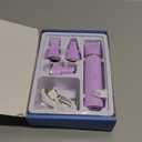 Veeconn Dog Grooming Clippers Kit-Electric Rechargeable Cat Trimmer Tools-Cordless Quiet Pet Nail Paw Grinder-4 in 1 Multifunctional Low Noise Shaver-Razor for feet Face Ears Toenail Eye (Purple)