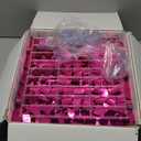 COKAOBE Hot Pink Shimmer Wall Backdrop, 24PCS Square Sequin Shimmer Backdrop Panel, Photo Backdrops for Birthday, Anniversary, Wedding, Graduation & Bachelorette Party Decoration