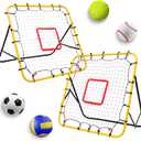 Baseball and Softball Rebounder Net for Pitching and Fielding Training, 3.3  3.3FT Baseball net with TargetAdjustable Height