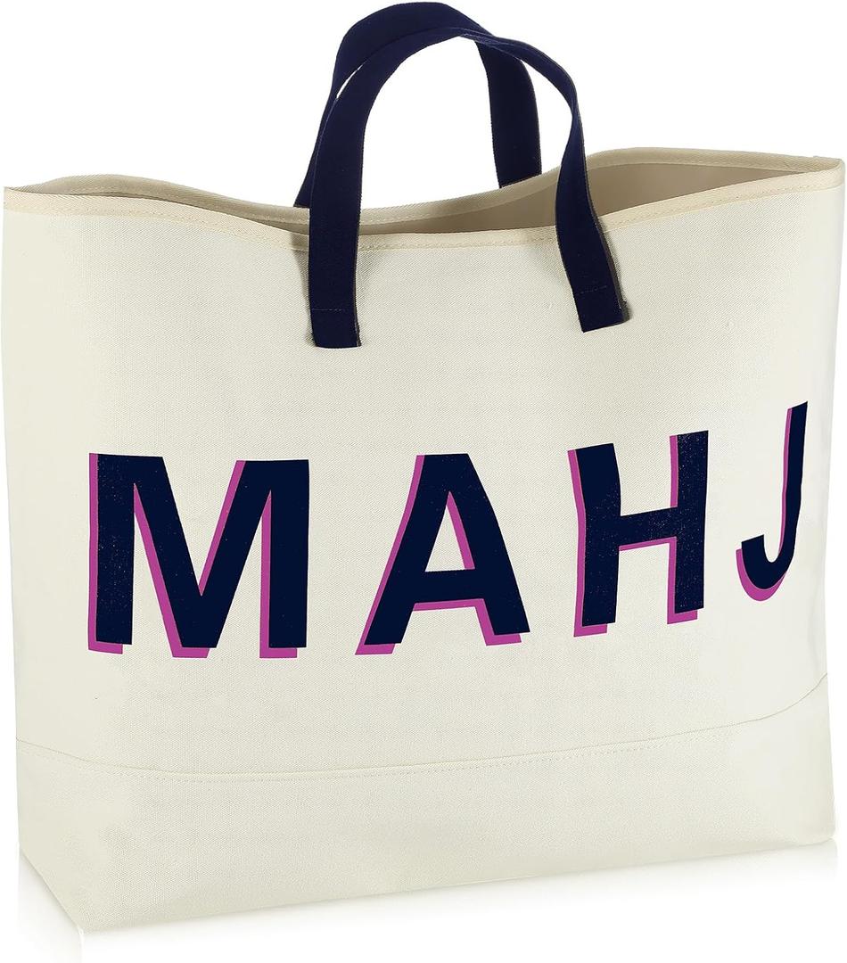 Empty Mahjong Bag for Tiles and Racks American Mahjong Tiles Carrying Bag Portable Mah-jong Accessories Organizer for American Mah-jong Set (Bags Only)