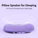Under Pillow Speaker for Sleeping, Pillow Speaker for Sleeping with White Noise &Timer, Wireless Sleep Aid with Stereo Bass Private Sleep Headphones for Side Sleepers-Light Purple