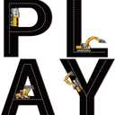 Kathfly 4 Pcs Construction Truck Theme Play Sign Playroom Wall Pediments Wood Construction Wall Art Play Room Decor for Kids Nursery Room Decorations