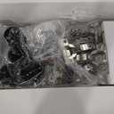 Litter Box Enclosure for 2 Cats, Double Litter Box Enclosure with Scratch Mat, Hidden Cat Litter Boxes Furniture for Most Litter Boxes, White