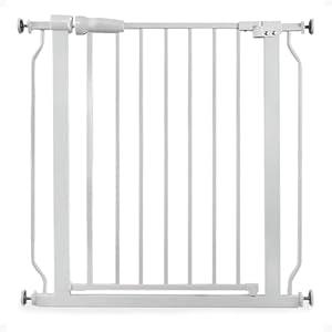  BalanceFrom Easy Walk-Thru Baby and Pet Safety Gate with Hold-Open and Auto-Close Adjustable Steel Barrier for Stairs, Doorways, and Hallways, No Drilling Installation, 29.1-33.8 inches