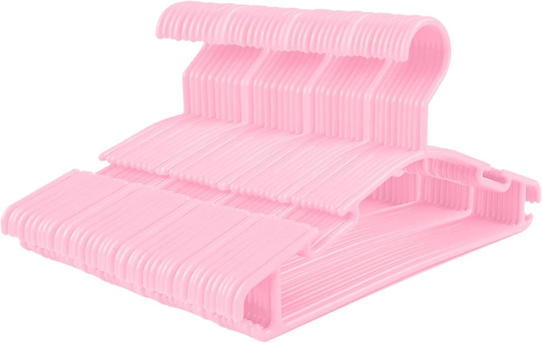 GoodtoU Baby Hangers Plastic - Kids Hanger Bulk Toddler Hangers 60 Pack Hanger for Toddler Children Pink