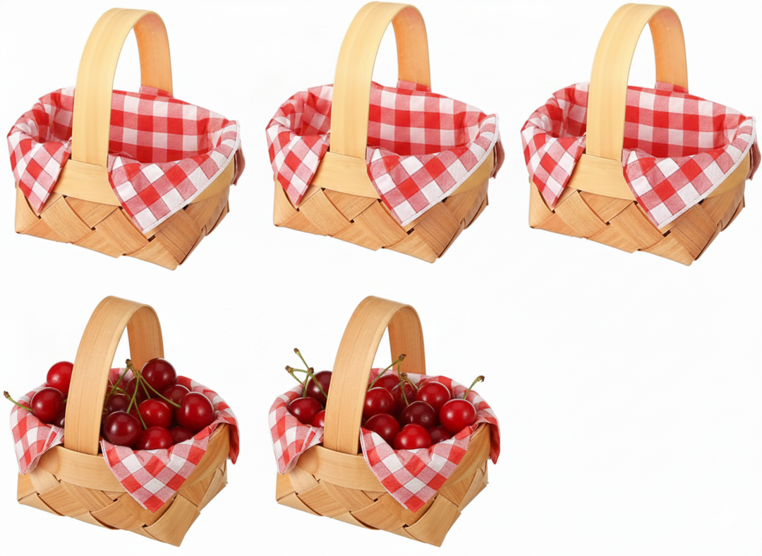 Geelin 5 Pcs Christmas Mini Woven Basket