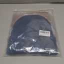 Ducclucc Satin Lined Knit Beanie Hat for Women Men Winter Warm Hats (Orange/Navy Blue)