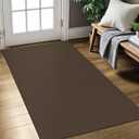KOZYFLY Rugs for Entryway 3x5 ft Washable Area Rug Non Slip Rubber Backed Entry Rug Woven Indoor Door Mat Cotton Kitchen Rugs Floor Carpet for Entryway, Foyer, Backdoor, Brown/Dark Brown