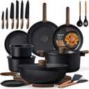 CAROTE 38pcs Pots and Pans Set Non Stick, Cookware Set Detachable Handle, 38 Piece