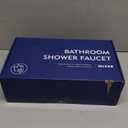 SHAMANDA Waterfall Bathtub Faucet with Sprayer, Wall Mount Tub Filler with Hand Shower, Single Handle Tub Faucet with Handheld Shower Head(Rough-In Valve Body and Trim Included), Matte Black, L902-7