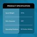 PGN Solid MIG Welding Wire - ER70S-6 .035 Inch - 10 Pound Spool - Mild Steel MIG Wire with Low Splatter and High Levels of Deoxidizers - for All Position Gas Welding