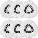 HOMEXCEL Mop Replacement Heads Compatible with O-Cedar EasyWring Spin Mops 6 Pack-Washable Microfiber Spin Head Refills-Easy Cleaning Mop Head Replacement