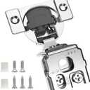 Chibery 60 Pack 1-1/2" Overlay 3D Soft Close Concealed Hinge for Face Frame Door, Smooth Slow Self Closing Hinges, Satin Nickel, Hidden 105 Open Angle Stainless Steel Hinge for Kitchen Cabinet Door