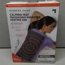 Calming Heat Massaging Vibrations Weighted Heating Pad by Sharper Image | Temperature Settings, Auto ShutOff Feature, Gift for Holidays, Women & Men | 3 Heat, 6 Massage, 12” x 24”, 4 lbs