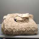 Bedsure Fluffy King Size Comforter Set, Warm Sand Plush Fleece Bed Set King, Luxury Jacquard Farmhouse Boho Soft Warm Bedding for Winter, 1 Comforter (104"x90") and 2 Pillowcases (20"x36")