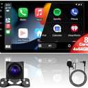 9inch 8Core 4+64GB QLED Full Touch Screen Android Car Radio Audio Video Stereo Player for Double Din Raido with CarPlay Android Auto 4G&WiFi DSP FM&AM BT MirrorLink Split Screen PIP GPS Navigation