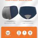 Womens Period Underwear Heavy Flow Menstrual Period Panties Leak-Proof Hipster Panty for Female Teens Girls 3 Pack (L)