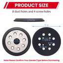 5 Inch 8 Hole Replacement Metal Sander Pad Compatible with Craftsman, Hook and Loop Sander Backing Pad for 315.112170 315.116940 315.116950 315.112180 315.279870 ROS Model 315 Random Orbital Sander