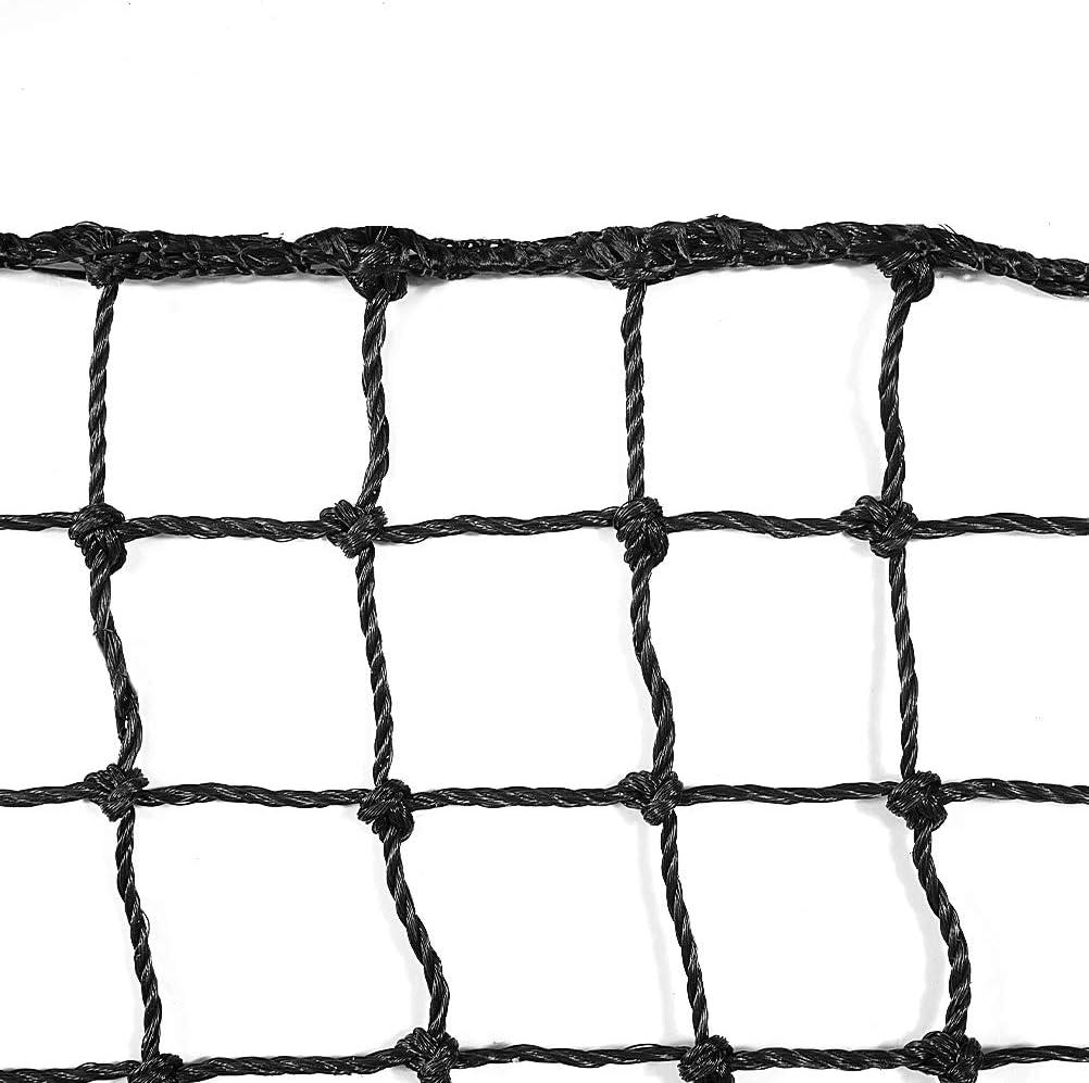 Aoneky Baseball Backstop Net, #42 HDPE Knotted Sports Netting, 1.5" Mesh Heavy Duty Barrier for Practice, Backyard, Multi-Sport Use