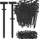 5 x 100PCS Nylon Universal Cable Tie Buckle - Grip Auto Zip Tie Buckles,Multipurpose Heavy Duty, Self-Locking Zip Tie with Pin & Button Design,UV-Resistant Fasteners for Car Repair