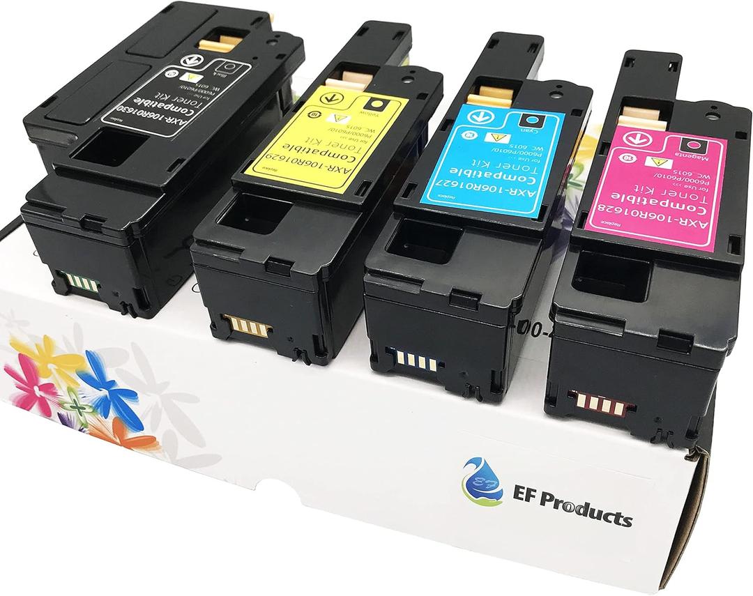 Remanufactured for Xerox Phaser 6020 6022 Workcentre 6027 6025 Toner Cartridge (Black 106R02759, Cyan 106R02756, Magenta 106R02757, Yellow 106R02758) (6020: MYCK)
