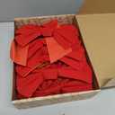 JOYIN 12 Pack Christmas Red Velvet Bows, 13" Long by 9" Wide Decorative Christmas Bows for Wreath Garland Tree Decor, Indoor Outdoor Holiday Decoration (Small)