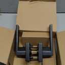 4 Pack Black Door Handles Interior, Passage Door Levers for Hallway&Closet, Interior Closet Door Knobs Heavy Duty Square Non-Locking Handlesets(2.0lb), Reversible for Left&Right Sided Doors