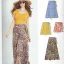 NEW LOOK Patterns Misses' Easy Wrap Skirts in Four Lengths A (6-8-10-12-14-16-18) 6456