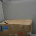 LINSY HOME Farmhouse End Table with Charging Station, Narrow Side Table for Living Room, Sofa Side Table with Drawer and Storage Cabinet, Small Nightstand for Home Office (Glass Door, Washed Grey and Brown)