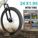 Hycline 2-Pack Mountain Bike Tires Set: 20/24/26/27.5-inch Folding Replacement High-Performance Wear-Resistant Bicycle Tires and Pair Inner Tubes with Tire Levers for MTB Off-Road Bike