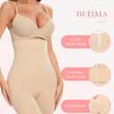 Shapewear Tummy Control Shorts - High Waisted Body Shaper Underwear Compression Thigh Slimmer Butt Lifting Pantis (Beige, S)