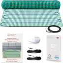 WarmlyYours Heated Floor Mat Kit 3 x 5 ft. - Electric Radiant Heating System for Fast, Even Warmth Under Tile, Stone - with UWG5 WiFi LED Touch Thermostat (TempZone Easy Mat)