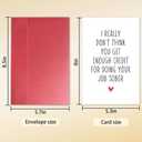 Naughty Birthday Card for Coworker, Rude Boss Day Card for Men Woman, Funny Retirement Gift for Friends Family, Sarcastic Coworker Leaving Gift Idea, 24.13 cm x 16.15 cm
