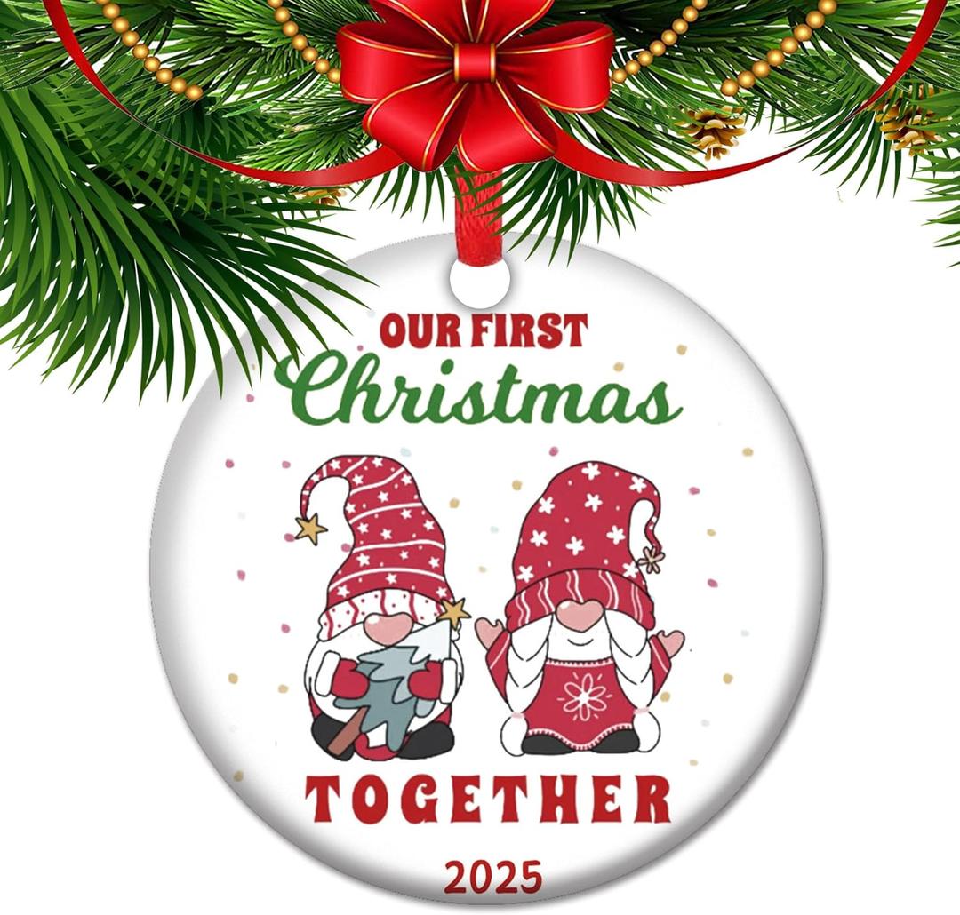 Mr and Mrs First Christmas Together Ornament 2025, A Timeless Keepsake and Wedding Gift for Newlyweds (T16)
