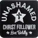 8 x Unashamed Christ Follower Live Boldly 3'' Iron On Embroidered Patch, Cross Star DIY Sew On Patches, God Lover Embroidered Patches for Clothes Backpacks Hats Denim, Faith Gift for Christians, (Mix )