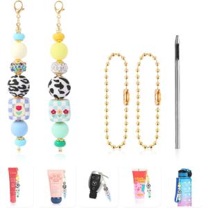 Limpskys Keychain Cap for Summer Fridays Lip Balm 0.5 oz – Lid with Key Ring & Charm, Fits Topicals 0.5 oz & e.l.f. Glow Reviver 0.52 oz Tubes – Lip Gloss Keychain (Lip Balm Not Included)