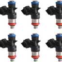6Pcs Fuel Injector 4 Holes Fit for Jeep Cherokee 3.2L V6 2014-2017, Fuel Injector Replacement for 0280158313, 04627794AA